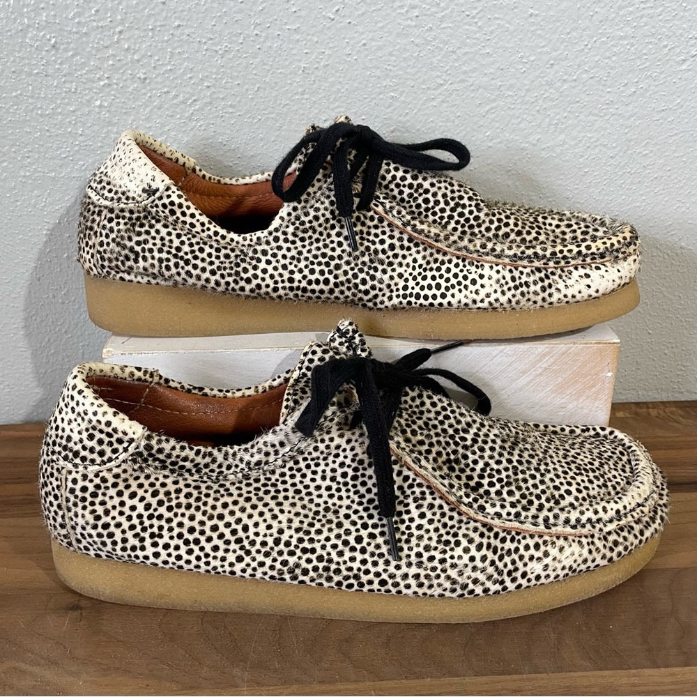 Jeffrey Campbell Calf Hair Lace Up Shoes Sz 10 Leopard Spain Oxford Durby Animal